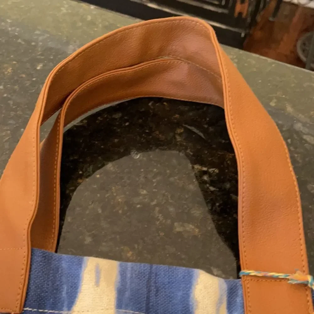 Lu + Elle Laguna Canvas Tassel Market Tote Watercolor LN!